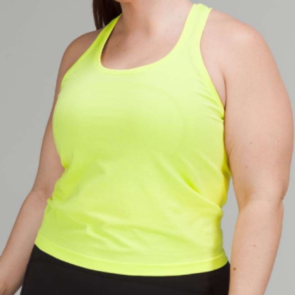 Lululemon Swiftly Tech Racerback Tank 2.0 *Race Length” Neon Yellow | Size 14